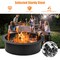 36 Inch Steel Fire Pit Ring Outdoor Use Large Fire Ring for Backyard Camping or Park Barbecue